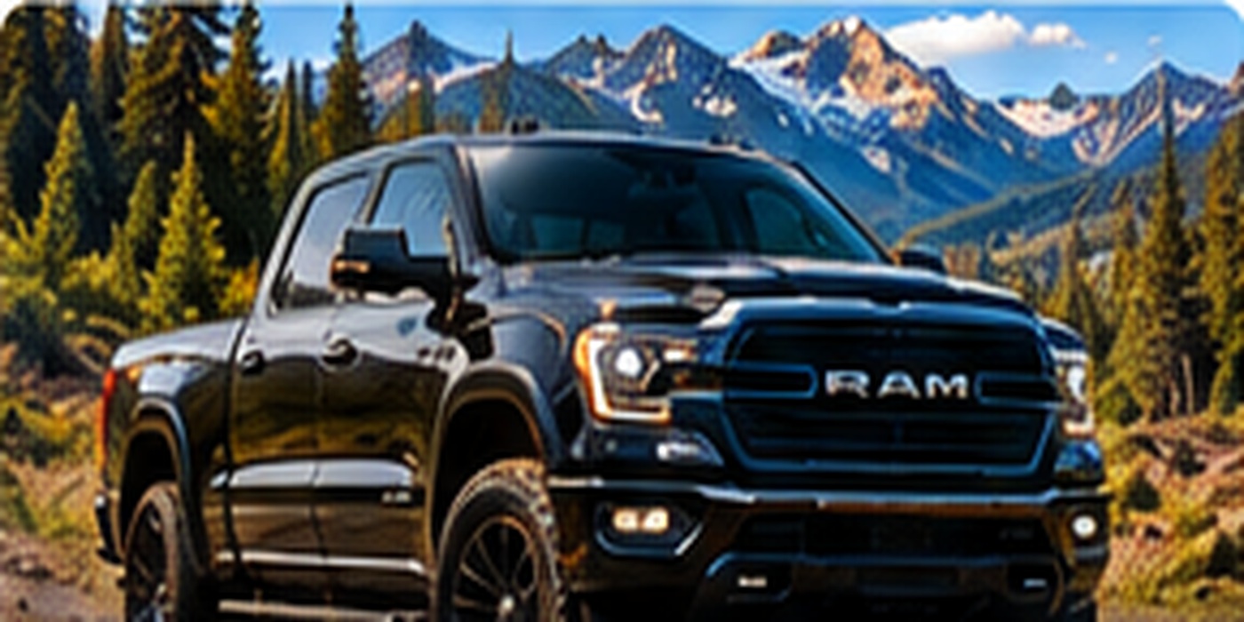 Pickup truck in the mountains