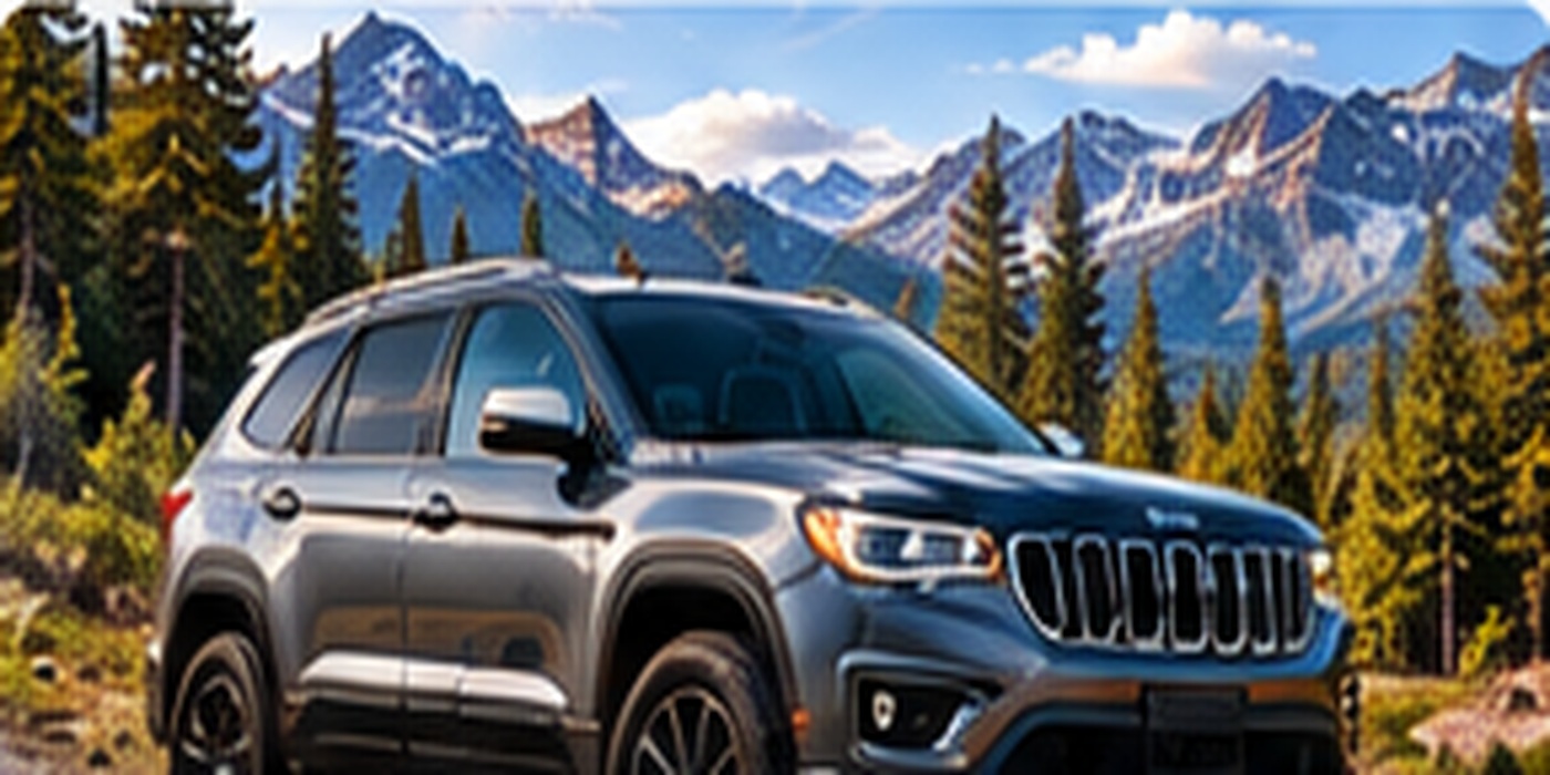 SUV in the mountains